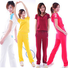清仓正品 阿迪达斯/adidas短袖运动服套装 女款 韩版瘦身夏装