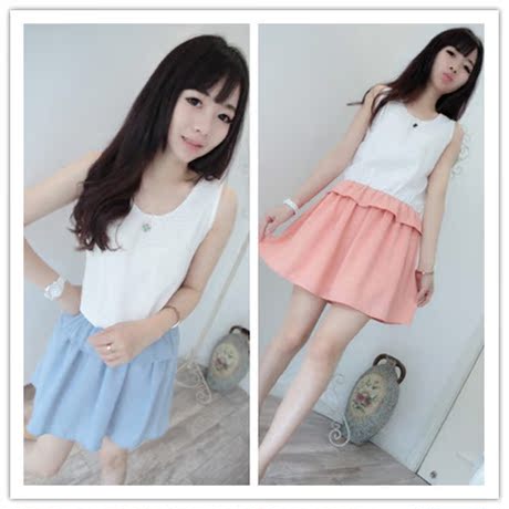 2014夏季热卖新款小清新<em>女生连衣裙</em> 韩版唯美