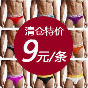 特价满38包邮男士内裤 莫代尔三角裤 纯棉情侣男式u凸底裤头ck04