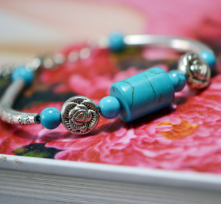  云南民族风复古特色饰品批发 藏饰绿松石手链SL014