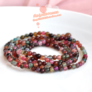  旺夫召桃花~ 天然透亮玛瑙 缤纷七彩/黑色水润 手链/项链/毛衣链