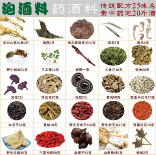  药酒料 泡酒料 黄金组合配方 强根健体 远离体虚 乏力盗汗 送药包