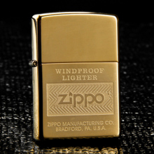 原装正品zippo打火机zippo正版 纯铜金字招牌 2011专柜限量版zppo