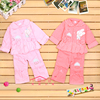 爱婴小屋新款 时尚田园风女童棉服两件套装 上衣+裤子两用档XY424