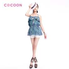 COCOON可可尼2012新品豹纹收腰吊带上衣202204012原价798