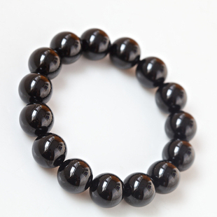  买一送一！天然黑碧玺手链8mm~16mm/疯狂促销【带鉴定证书】