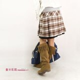 热销千件 毛呢冬裙 经典格子半身裙 韩版 短裙百褶裙子 厚02604