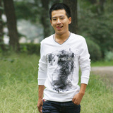 JackJones/杰克琼斯专柜正品 男装美女图案长袖T恤02012三色