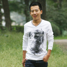 JackJones/杰克琼斯专柜正品 男装美女图案长袖T恤02012三色