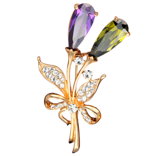  胸针 包邮 Mewox正品奥地利顶级锆石 高档 胸花 胸针 女 韩国梨花