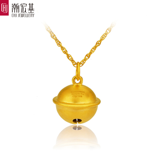  潮宏基 官方正品 哆啦A梦 小版铃铛 足金/黄金吊坠