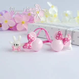  正品迪士尼disney米妮球球发绳头绳皮筋头花 婴儿童宝宝发饰品