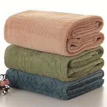 合雨家纺 毛毯 珊瑚绒毯子 法兰绒夏用盖毯床单 亲肤毛巾被空调毯