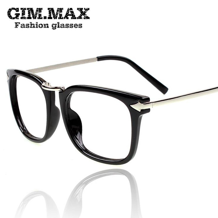 Authentic Korean spectacle frame female tide of non-mainstream flat light lenses black box retro glasses large-framed glasses frame