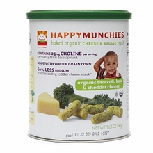14年1月 美国Happybaby禧贝有机西兰花蔬菜奶酪泡芙条 富含胆碱