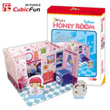 【满就送】乐立方立体拼图<span class=H>玩具模型</span>甜蜜小屋之浴室C051-04h
