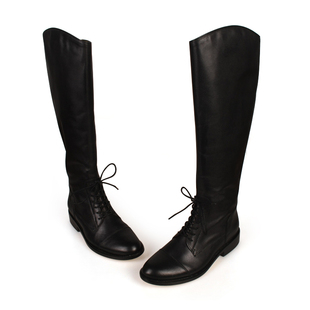 High-end! Exclusive foreign trade order of big!  head of  golden boot of zipper with leather boots xue