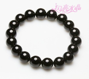  全民疯抢 四皇冠 特价天然精品黑玛瑙手链8MM 另有10-14MM