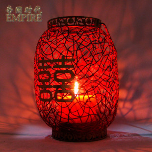  澳家家居/婚庆装饰品/结婚用品/烛台灯笼/喜庆红双喜烛台/B2503