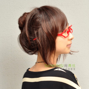 Sankins/black hair head meatballs spathe Taoist nun head for wig loose letting  first real shot new