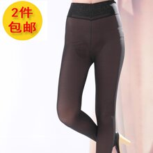 正品百爱女神2012春款 B6128 高腰网面双层薄款假透肉踩脚