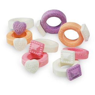  楽菋戒指糖400g(混合口味)钻石糖 创意结婚喜糖成品 散装糖果批发