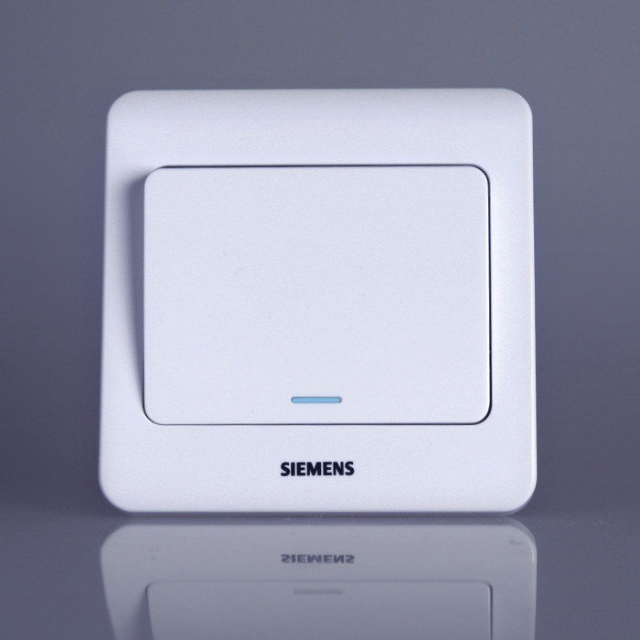 西门子开关插座 SIEMENS 远景一开双控开关 荧光
