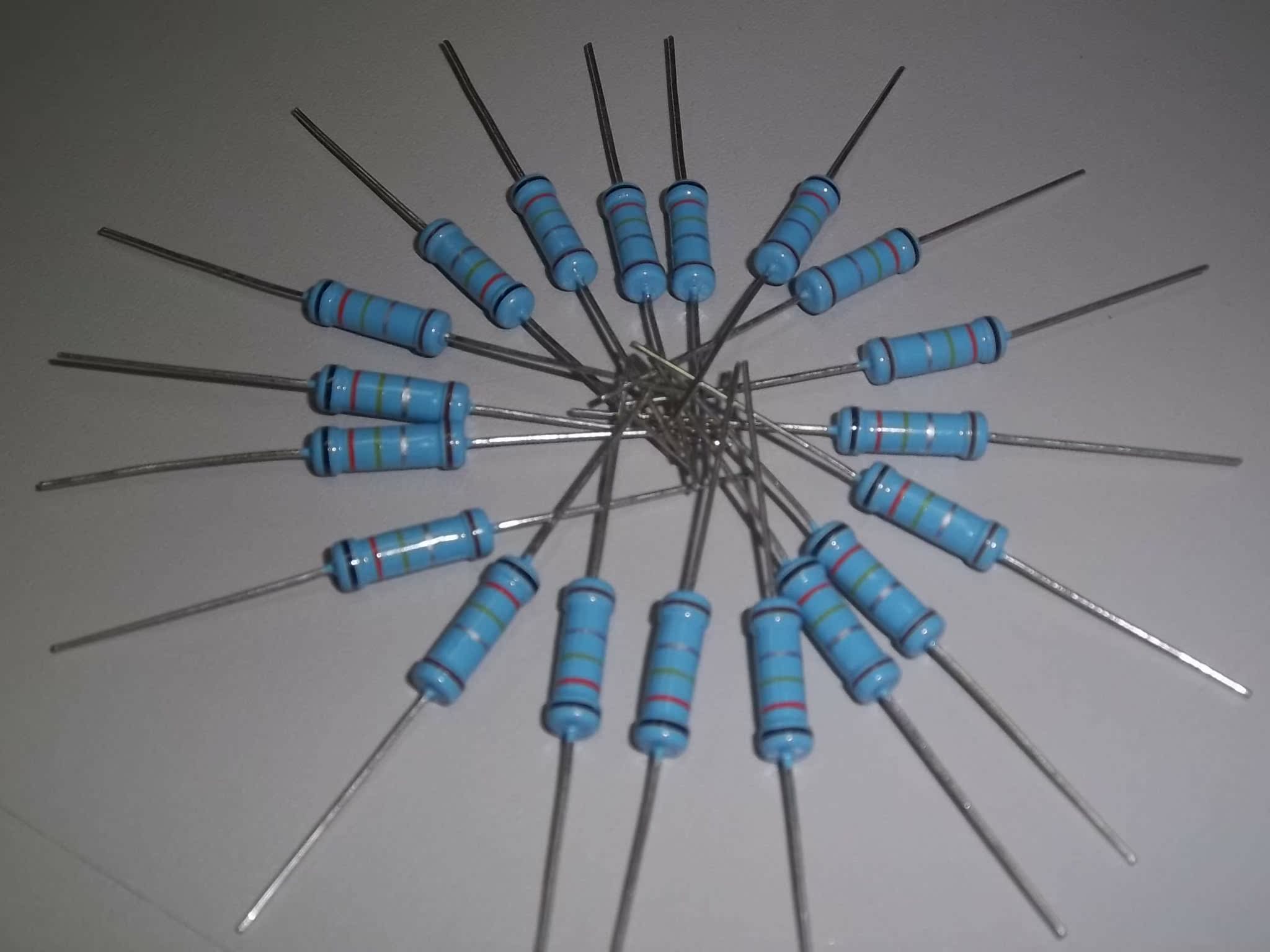 1w金属膜电阻全系列 1欧-1m 精度1 直插电阻 1w电阻