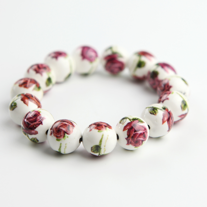 原创陶瓷瓷珠手链...