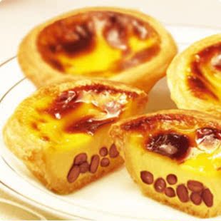 尚滋食品 新品潮香村红豆酥皮蛋挞270g/6枚/带锡底成品微波即食