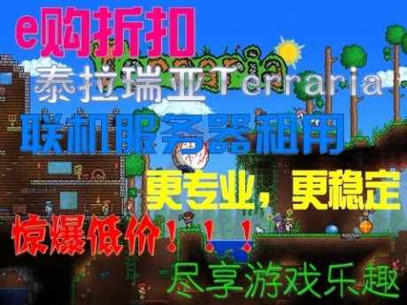 E购折扣!高配Terraria泰拉瑞亚 专业游戏服务器