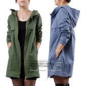 2012 spring new Korean version of the loose hooded South commoner style long section of the large size women Jacket XXXL