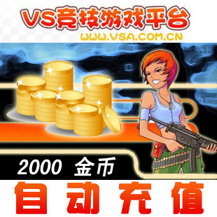 VS竞技游戏平台金币卡/VS点卡/VS金币20元2000VS金币自动充值