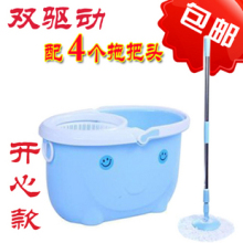 好神拖四驱动拖布桶 旋转拖把正品 神奇甩干墩布平板拖布 包邮