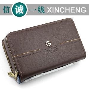 冲三钻 正品800防伪 男士商务<span class=H>手包</span> 9款任选 精美包装 送礼