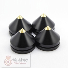 【韵材坊】T2 中号黄铜头顶级黑檀木避震脚钉 33mmX28mm 自粘型