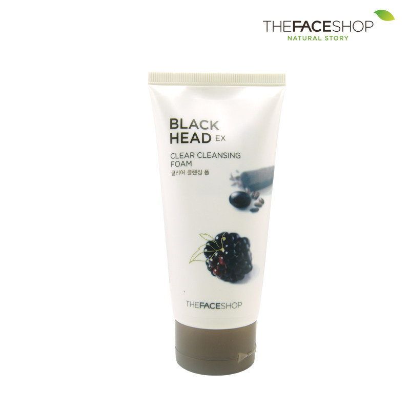 The Face Shop/菲诗小铺 <span class=H>黑莓</span>泡沫洁面膏/洗面奶 去黑头 清凉舒爽