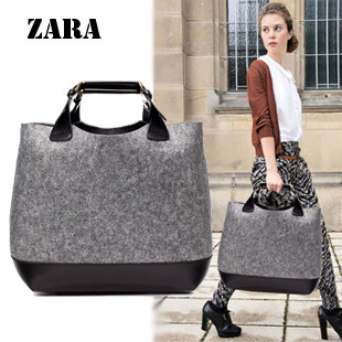 Zara leather handbag shopping bag for women