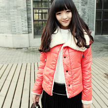 as安都2011冬新款女装韩版大翻领斜门襟修身棉服(4色)9052294