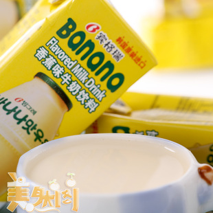  现货 韩国进口 Binggrae宾格瑞 香蕉牛奶味饮料 200ml/盒