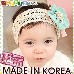  J607韩国POPKID可爱花朵儿童发饰 婴儿童发带 宝宝发带 头饰发饰
