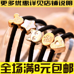 国复古金属小猫打结发绳发圈 橡皮筋<em>绑头发</em>头