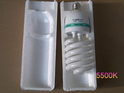 直销摄影专用5500K&mdash;105W螺旋灯泡(江浙沪徽包邮）