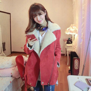 【图】WS2014春装<em>新款</em>韩版少女<em>外套</em>大衣<em>鹿皮</em>