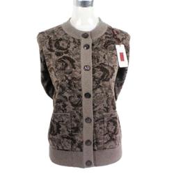 中老年<em>羊毛</em>衫圆领钮扣<em>开衫</em>妈妈装羊绒衫<em>老太太</em>