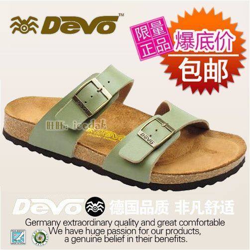 冲皇冠包邮特卖DEVO软木鞋2709(卡其)凉鞋拖鞋 多种花色可选