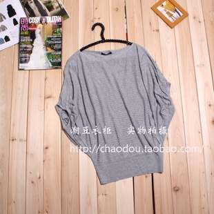 Clearance specials rejection of  original single-cut blouse bat sleeve knitted sweater Natsume base shirt