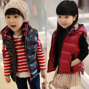  秋冬季新款童装 男女童加厚保暖棉马甲 儿童韩版拉链背心