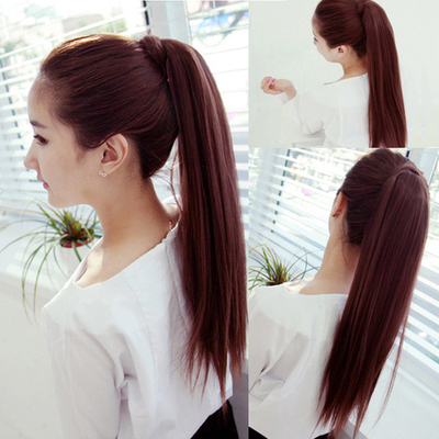 女士假发马尾短款长直发马尾假发绑式假马尾马