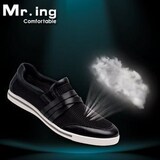 Mr.ing 09一代经典 正品懒人套牛皮网布透气抗震男士休闲鞋 Y091